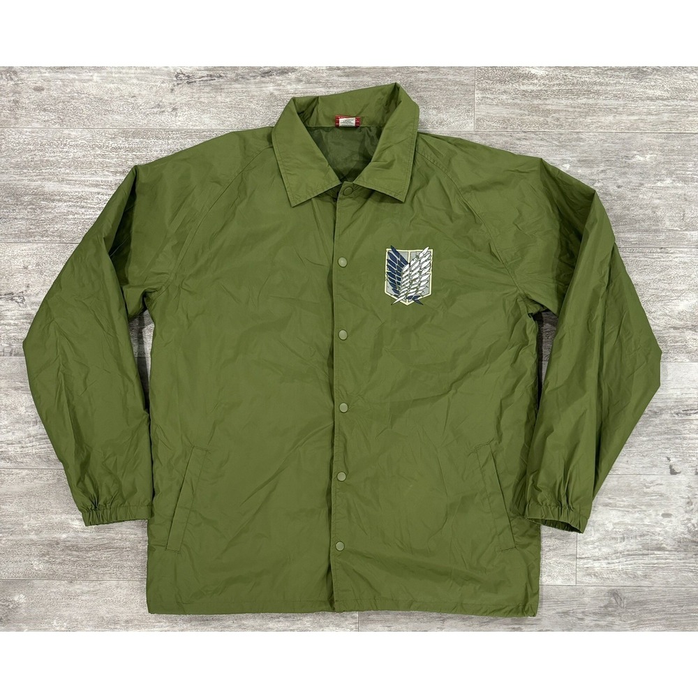 Attack on Titan Survey Corps Nylon Adult Track Jacket Emblem Size XL